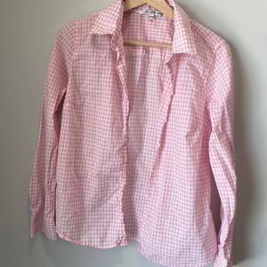 Barbiecore Dalia collection pink checked button down top